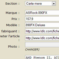 partie priv�e |&nbsp; modification d'une carte m�re