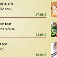 partie publique |&nbsp; carte pr�sentant les diff�rentes entr�es (plats fictifs)