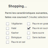 partie publique |&nbsp; une des pages du questionnaire sur l'alimentation